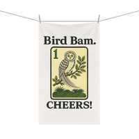 Bird Bam Cheers Owl Tea Towel