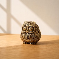 Brass Owl Ashtray, Vintage Owl Figurine, Retro Metal Trinket Box, Unique Birthday Gift for Owl Lover