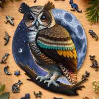 Boobook Owl Wooden Puzzle | Australian Wildlife Night Bird Art Décor
