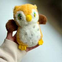 Vintage UBS Bank Owl Plush Mascot 1970s 1980s, SBG Switzerland Promotional Stuffed Animal Toy 5.5&qu