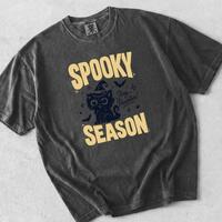 Spooky Season Shirt, Vintage Halloween Tee, Cute Owl Halloween Shirt, Spooky Season Graphic Tee, Fal