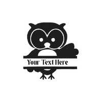 Owl Monogram Embroidery Design, Cute Owl Name Frame Embroidery Personalized Owl Embroidery Baby Owl