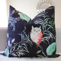 20x20" , 16x24" and 14x24" Black Owlish pillow cover, Kravet fabric, designer brand f