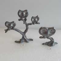 Pewter~OWL~Figurines~4"~Your Choice~80's~Fine~Pewter