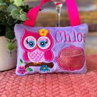 Owl Tooth Fairy Pillow | Embroidered Tooth Holder | Personalized Keepsake