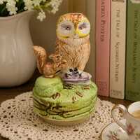 Vintage Schmid Beatrix Potter Squirrel Nutkin Owl Music Box