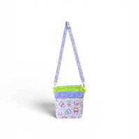 Handmade Owl Crossbody Bag | Pastel Floral Cotton Shoulder Bag