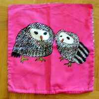 IKEA  Design Pillow Cover Case: 1999s Owl Cubs Motive Cushion