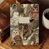 Owl Cover Notebook, A5 Journal with Whimsical Owl Illustrations