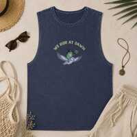 Witchy Frog On Owl Unisex Tank Top - 'We Ride At Dawn' Magical Cottagecore Halloween Tee, St