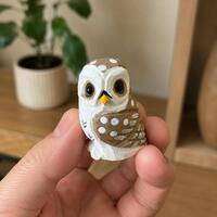 Hand Carved Wooden Owl Figurine, Small Brown Owl Shelf Decor, Whimsical Bird Sculpture, Nature Inspi