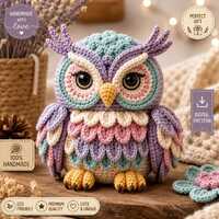 Crochet Owl Pattern PDF, Amigurumi Owl Tutorial, Cute Plush Owl Crochet Pattern, Woodland Nursery De