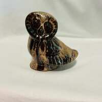 Vintage Canadian Mid Century Modern Art Pottery Owl Figurine | Unmarked Ceramic Owl | Scandinavian I