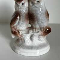 Pair Of Owls Figurine - Autumn Decor - Owl Lovers