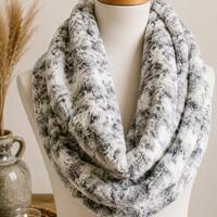 Snowy Owl Cuddle Lux Minky Infinity Scarf | Luxury Plush Winter Scarf | Handmade Soft Neck Warmer | 