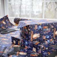 Fantasy Owl Wrapping Paper | Wizard Library Gift Wrap | Book Lover Present Wrap | Enchanted Reading 