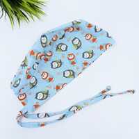 Owl Surgical scrub cap, tie back scrub hat by Paradise Caps.