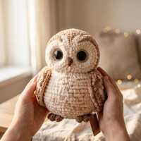 Snowy Woodland Owl Crochet Pattern, Amigurumi Plush Tutorial (PDF Download)