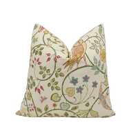 William Morris – Newill – Chintz – Owl Botanical Cushion Cover, Designer Cotton Li