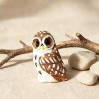 Owl wood carving ornaments, handmade precision carving, attract wealth, smart owl home, living room,
