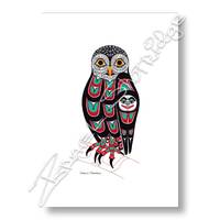 Owl Limited Edition Giclée Art Print (Unframed) / Tlingit Northwest Native American Artist Is