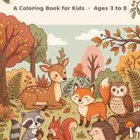 Woodland Animals Coloring Pages for Kids, Fox Owl Deer Story Book, Printable A4 PDF, Ages 3-8, Insta