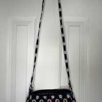 Vera Bradley Owl Pattern Crossbody Bag &ndash; Quilted Cotton, Adjustable Strap, Purse