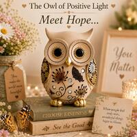 Hope Owl Figurine | Meaningful Gift for Teachers, Mentors & Kind Hearts | Heirloom Owl Keepsake
