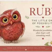 Ruby the Little Owl of Possibility | Red Jasper Pocket Owl Keepsake | Meaningful Encouragement Gift 