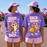 Guess Who's Back PNG, Cute Owl Back To School Png, School Owl Png, First Day Of School Png, Teac