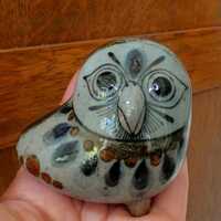 Vintage Jorge Wilmot Owl Bird Tonala Figurine Mexican Folk Art Hand Painted Pottery