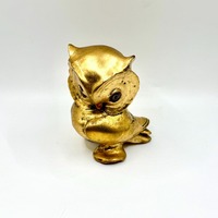 Witty Freeman McFarlin Mid-Century Gold Owl Figurine Rare