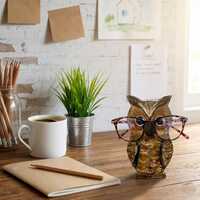 Owl Glasses Holder Wooden Stand, Eyeglass Holder Stand, Nightstand Organizer, Desk Decor, Gift for M