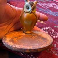 1930&rsquo;s owl metal ashtray-free shipping