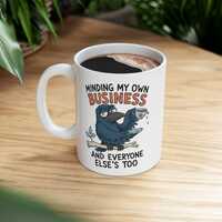 Mind Over Madness Owl Mug | Motivational Ceramic Coffee Cup