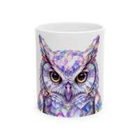 Gemstone Owl Mug | Ceramic Coffee Cup