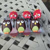 ADORABLE Lot of 12 OWL Shower Curtain Rings Hooks BATHROOM Decor
