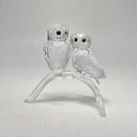 Swarovski Crystal Owl Couple on Branch