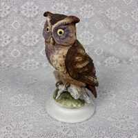 Vintage Lefton China Owl Figurine KW866 Hand Painted Japan
