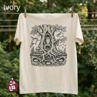 Vintage Woodland Comfort Colors Shirt, Retro Owl Nature Tee, Cottagecore Flying Squirrel T-shirt, Cu
