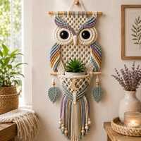 Macrame Owl Wall Hanging Pattern PDF, Boho Plant Hanger DIY, Nursery Decor Tutorial, Instant Downloa