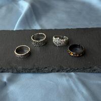 Gothic Open Adjustable Rings, Owl Animal Statement Bands, Retro Carved Rings, Unisex Punk Rings, Gif