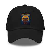Nightwriter Myths & Legends Owl Dad Hat/ Black Horror Author Cap
