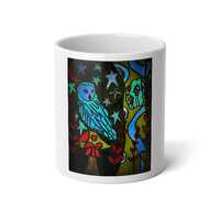 Whimsigoth Owl Mug, Cottagecore Mushroom Mug, Witchy Forest Coffee Cup, Celestial Owl Art, Gothic Co