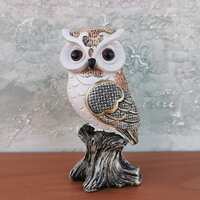 Brown Vintage Owl Statue – Shelf & Bookcase Decor