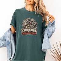 Funny Coffee Owl T-Shirt, Witchy Morning Graphic Tee, Spooky Coffee Lover Shirt