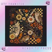 Spooky Animals Halloween DTF Transfer, Raven Owl Wolf Bat Toad Dark Floral Gothic Fall Shirt Design,
