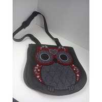 Loungefly Brand  Tweed Owl Themed Shoulder  Cross Body Strap Large Purse