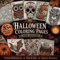 Printable Halloween Coloring Pages, 85+ Intricate Adult Designs with Skulls, Owls and Pumpkins