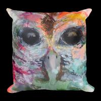 Owl Pillow Owl Home Decor Nocturnal Wonderland Bird Lover Gift Owl Eyes Night Owl